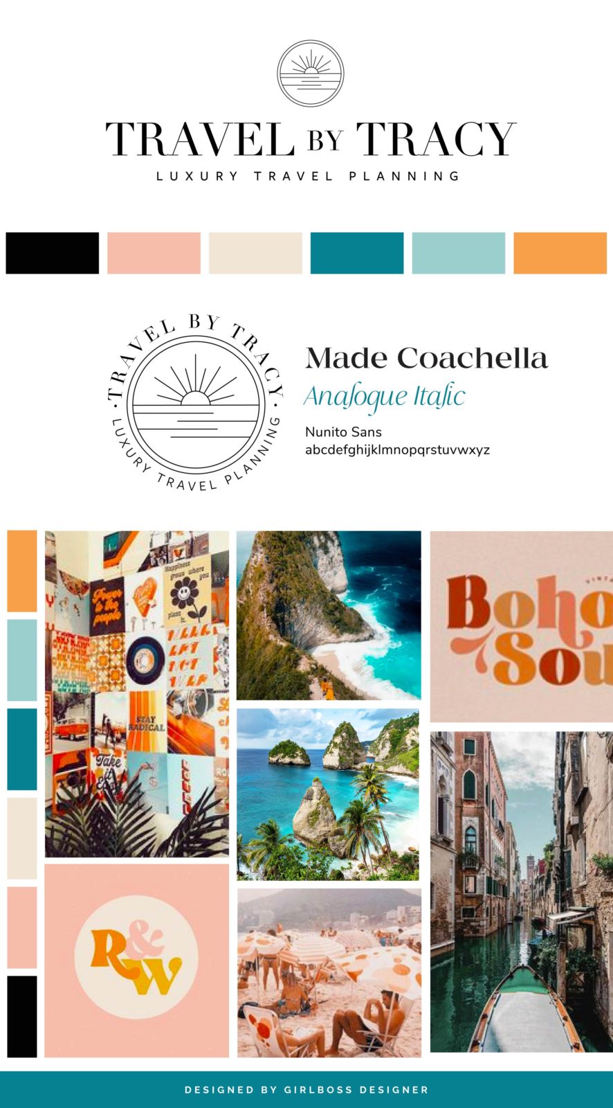 Bold, Edgy and Chic Branding for Travel by Tracy - In Flow Design Co.