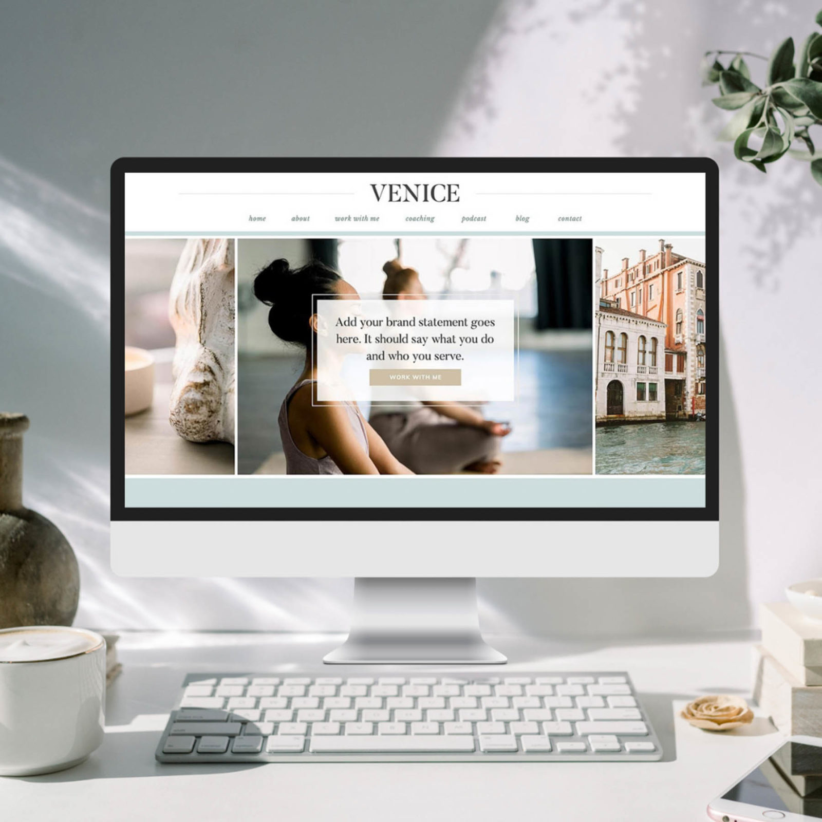 Relaxing Color Palette | Blue Green and Neutral Mood Board
